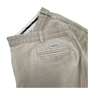 Vintage 90s‎ Polo Chino Ralph Lauren Pleated Shorts Made in USA Mens Size 42